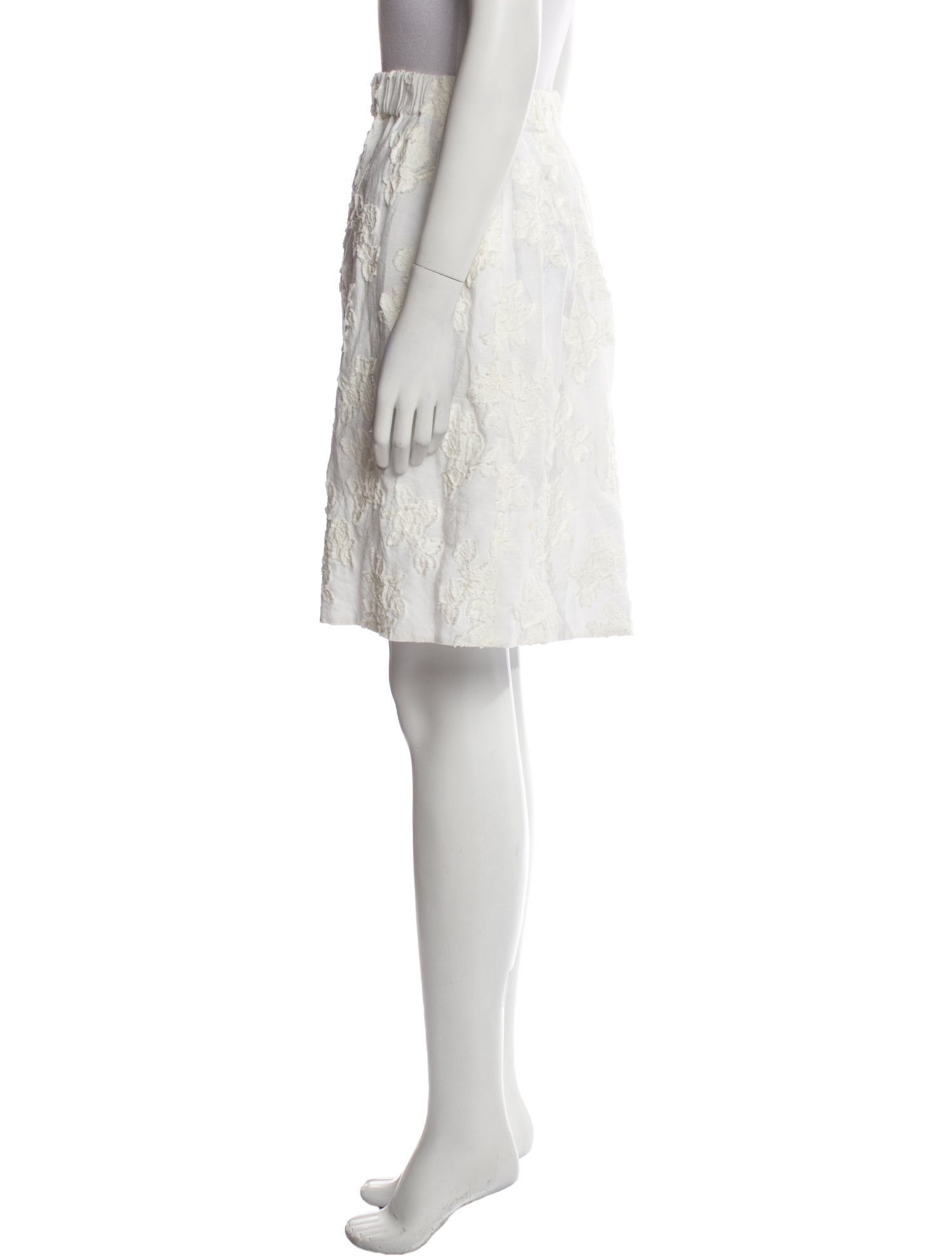 Vince Embroidered Accent Knee-Length Skirt