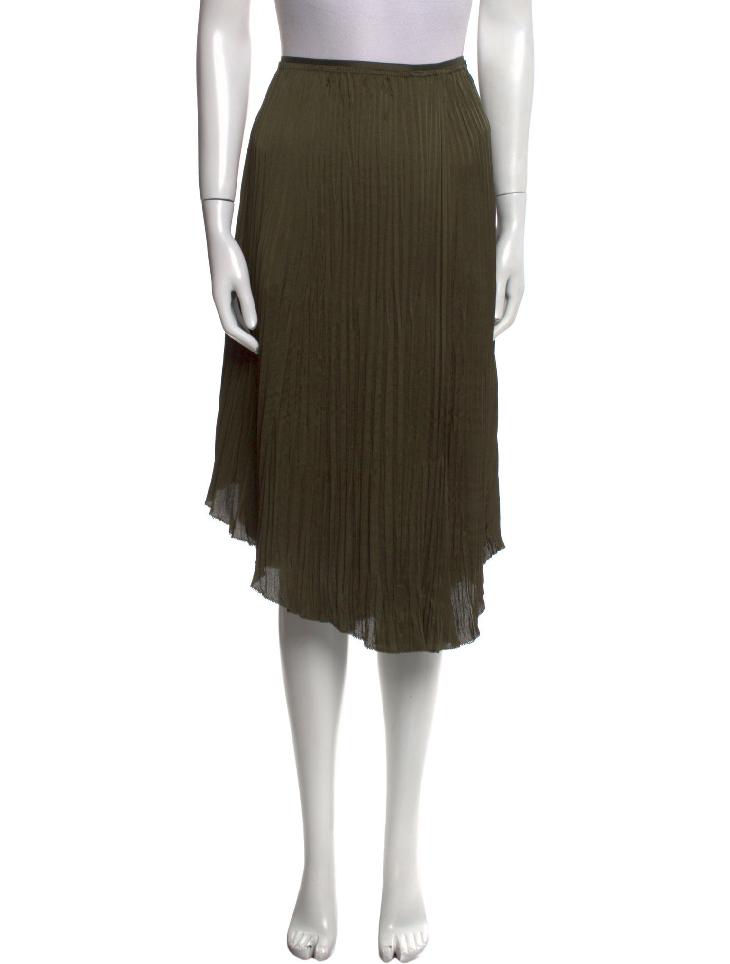 Vince Pleated Accents Knee-Length Skirt