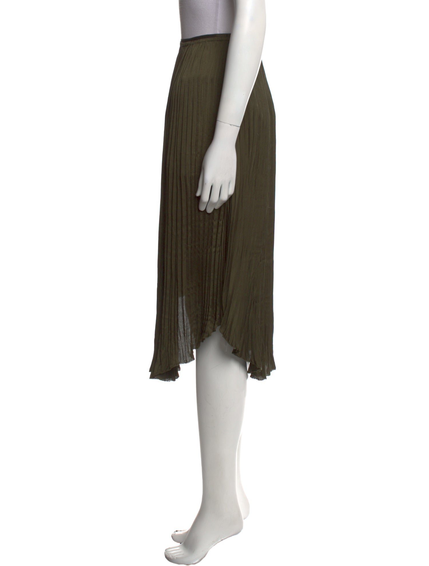 Vince Pleated Accents Knee-Length Skirt