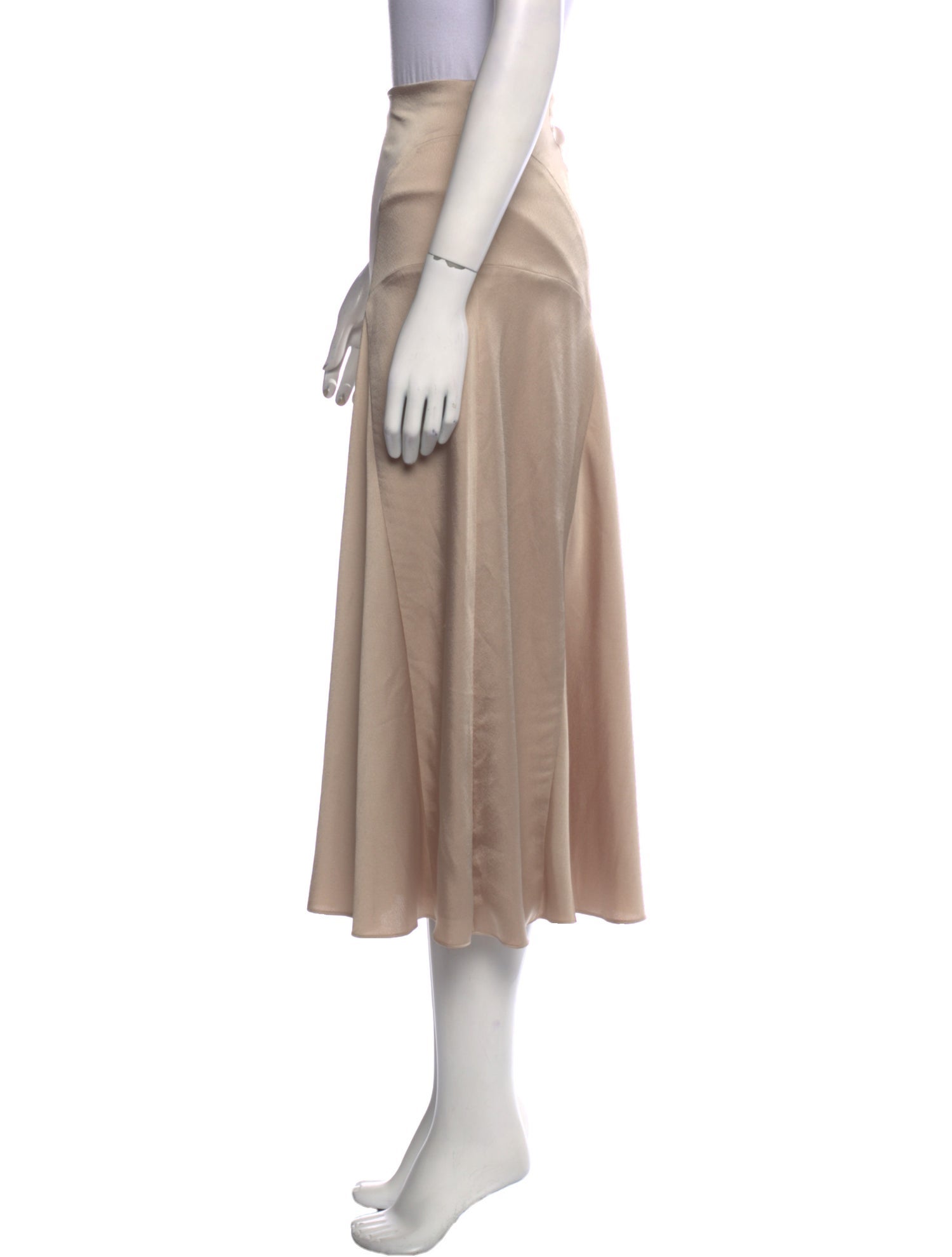 Vince Pleated Accents Midi Length Skirt