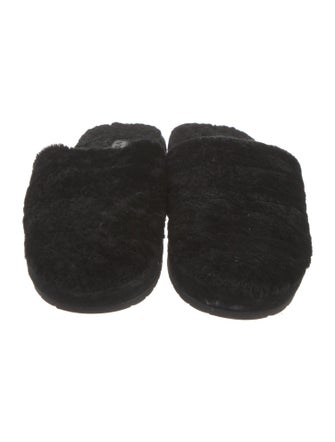 Vince Lamb Fur Fur Trim Mules