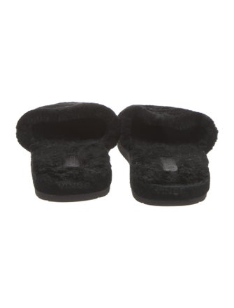 Vince Lamb Fur Fur Trim Mules