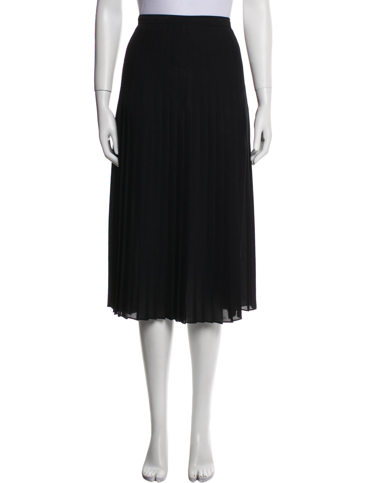 Vince Pleated Accents Midi Length Skirt