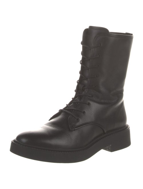 Vince Leather Combat Boots