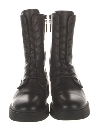 Vince Leather Combat Boots