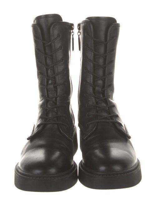 Vince Leather Combat Boots