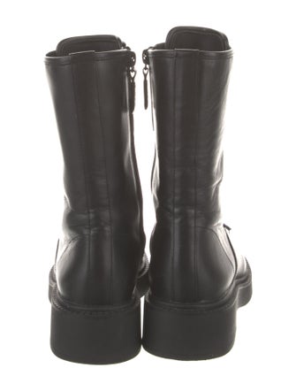 Vince Leather Combat Boots