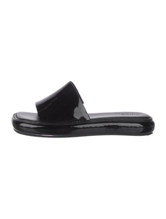 Vince Patent Leather Slides