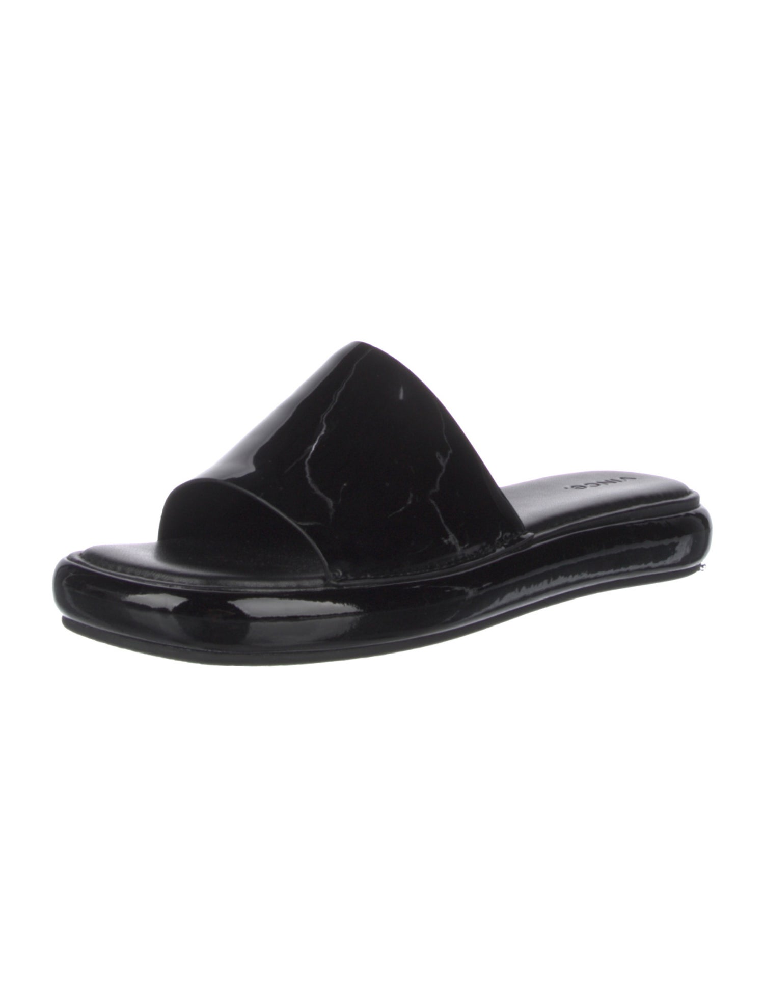 Vince Patent Leather Slides