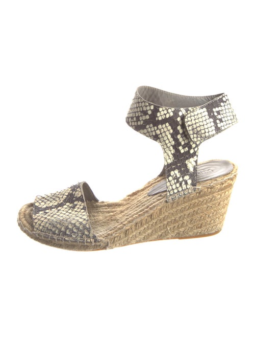 Vince Leather Animal Print Espadrilles