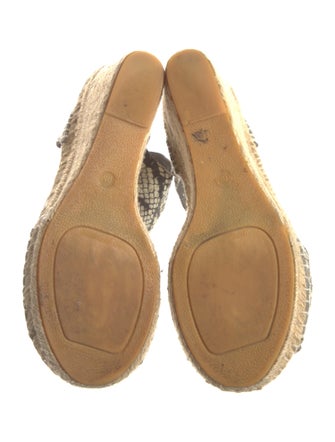 Vince Leather Animal Print Espadrilles