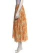 Vince Floral Print Midi Length Skirt