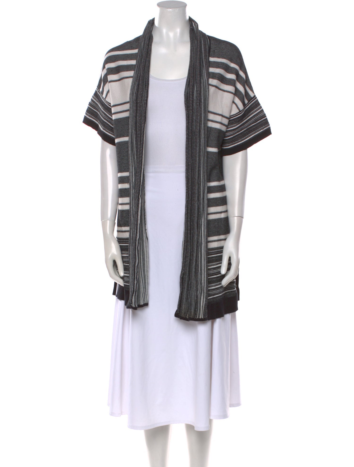 Vince Striped Open Front Sweater