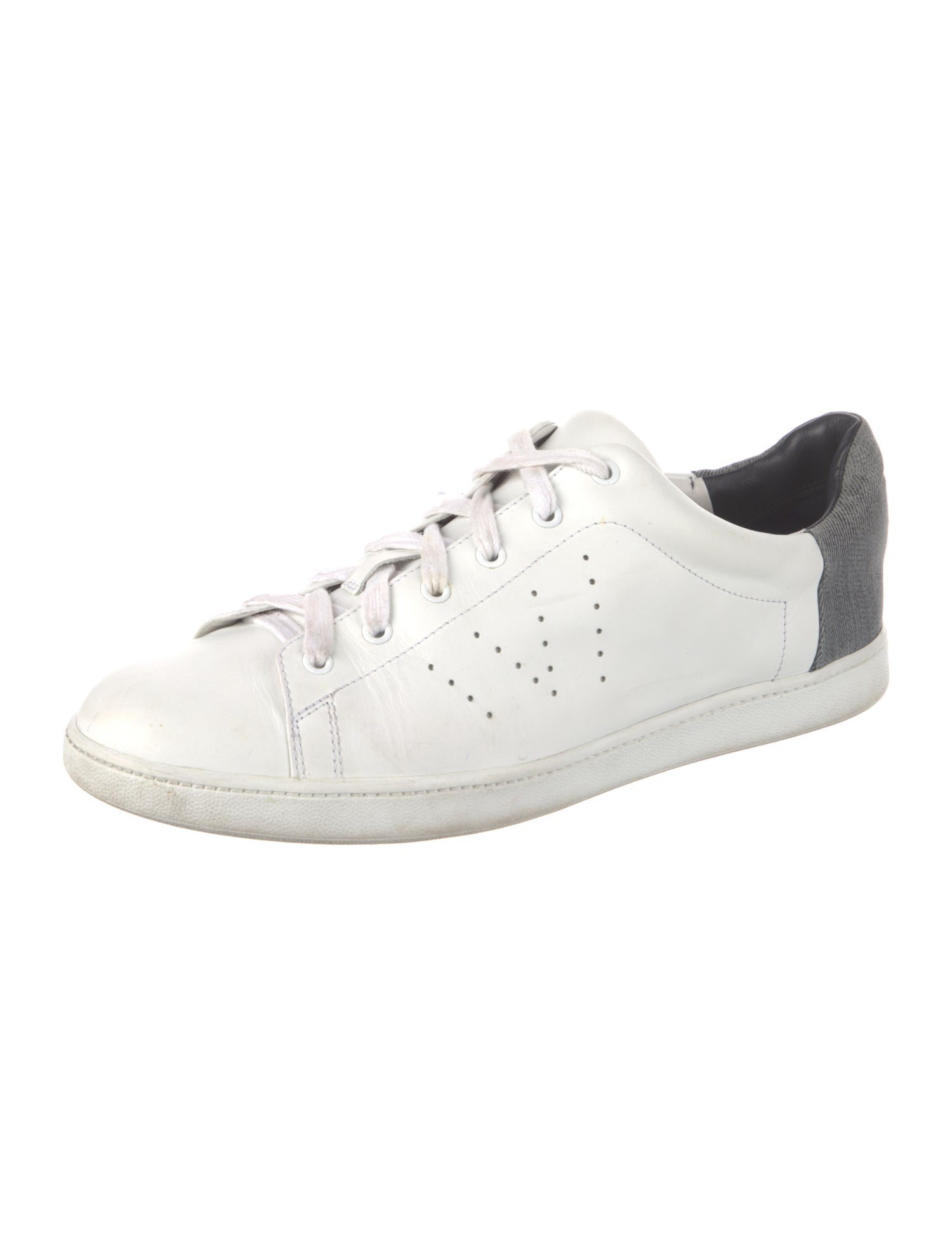 Vince Leather Colorblock Pattern Sneakers