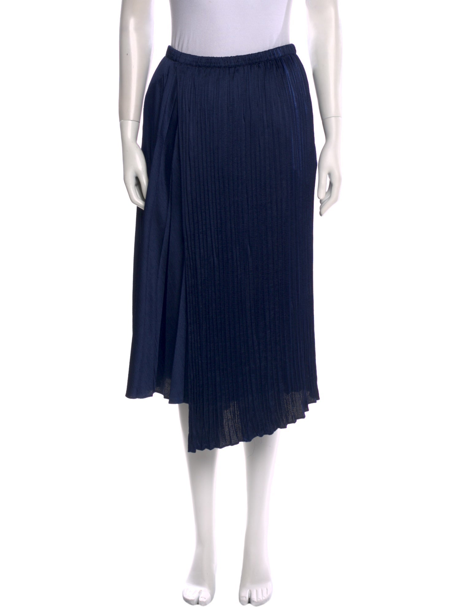 Vince Pleated Accents Midi Length Skirt