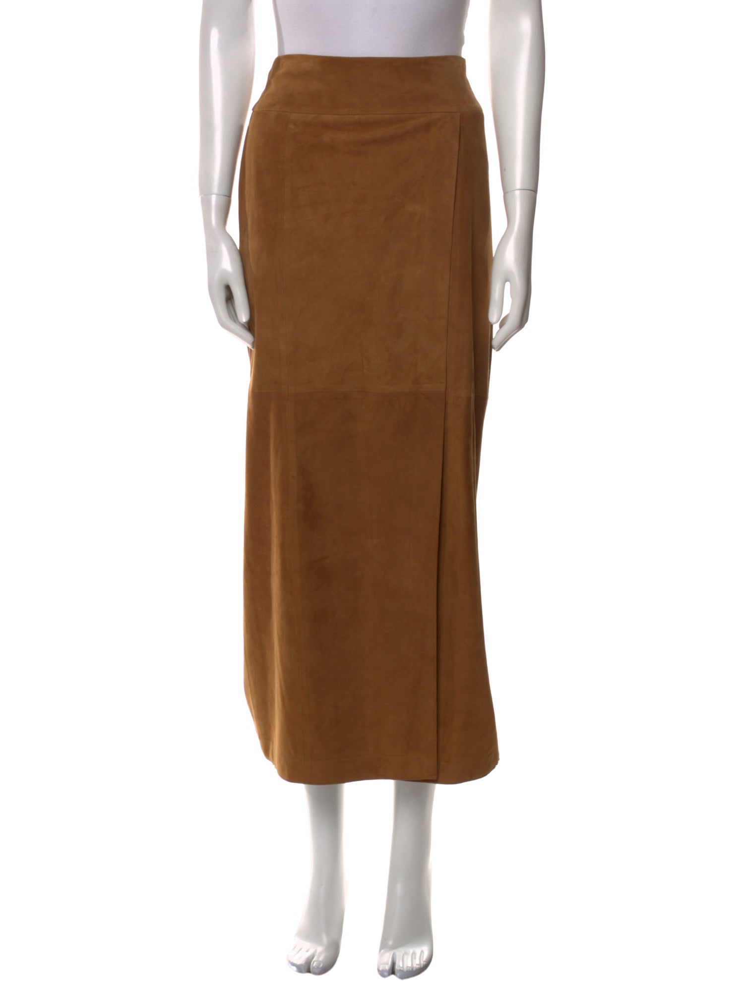 Vince Leather Midi Length Skirt