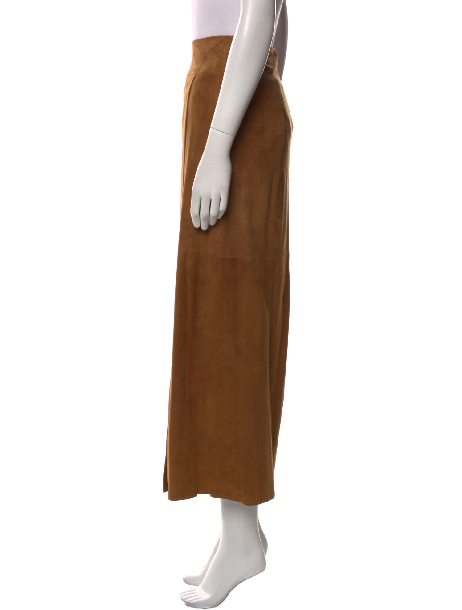 Vince Leather Midi Length Skirt