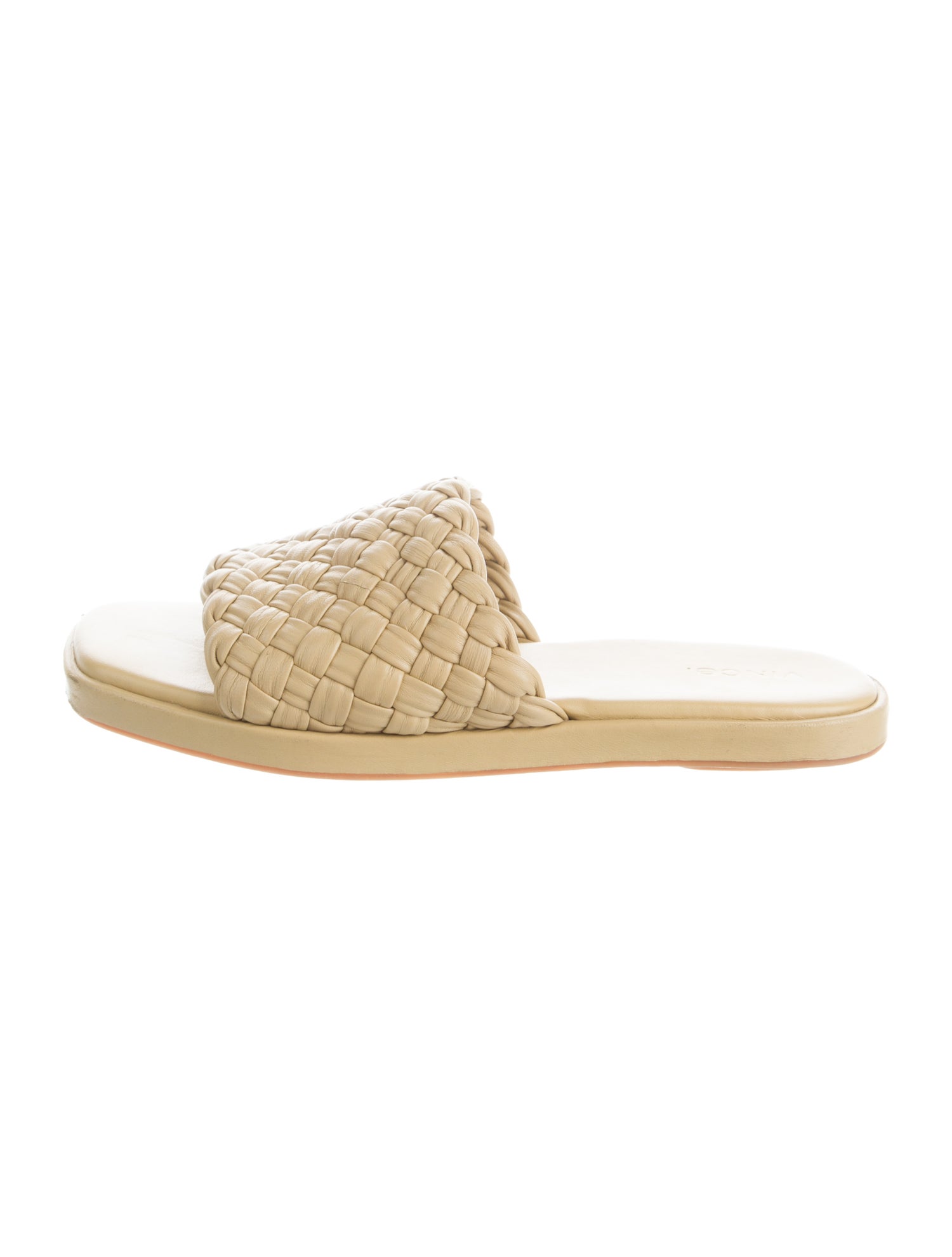 Vince Leather Braided Accents Slides