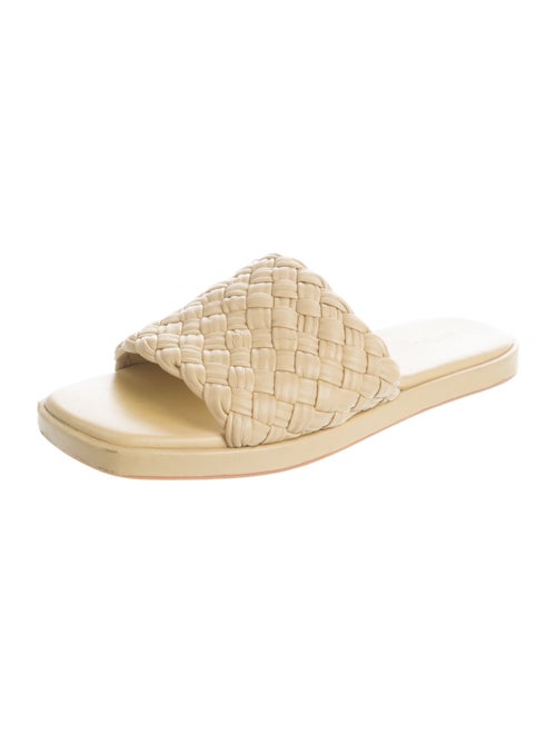 Vince Leather Braided Accents Slides