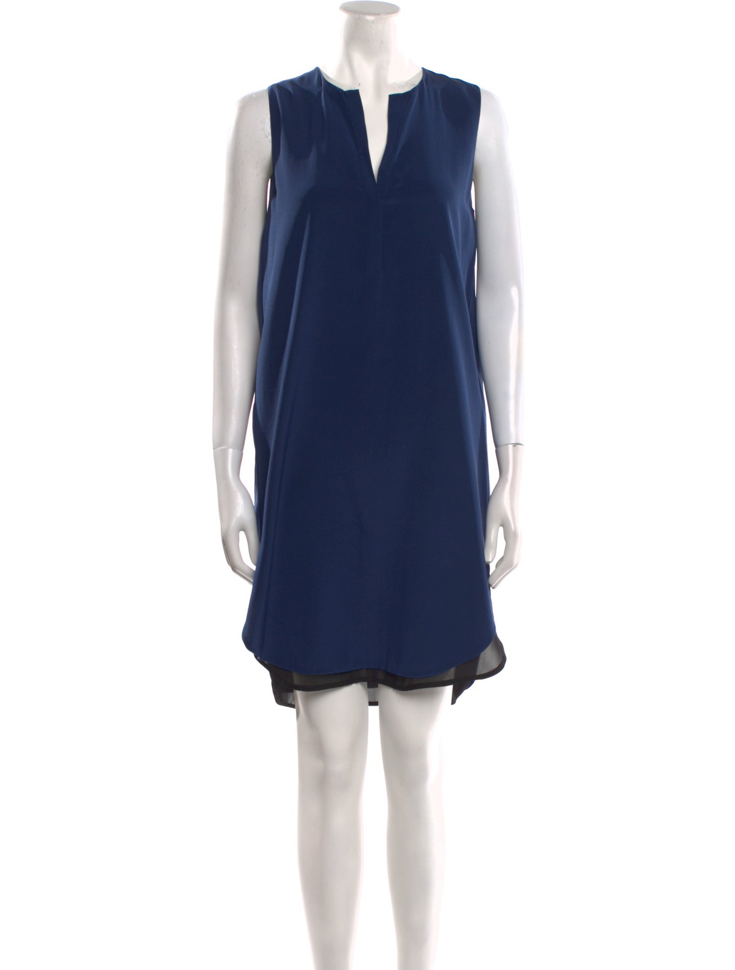 Vince V-Neck Knee-Length Dress