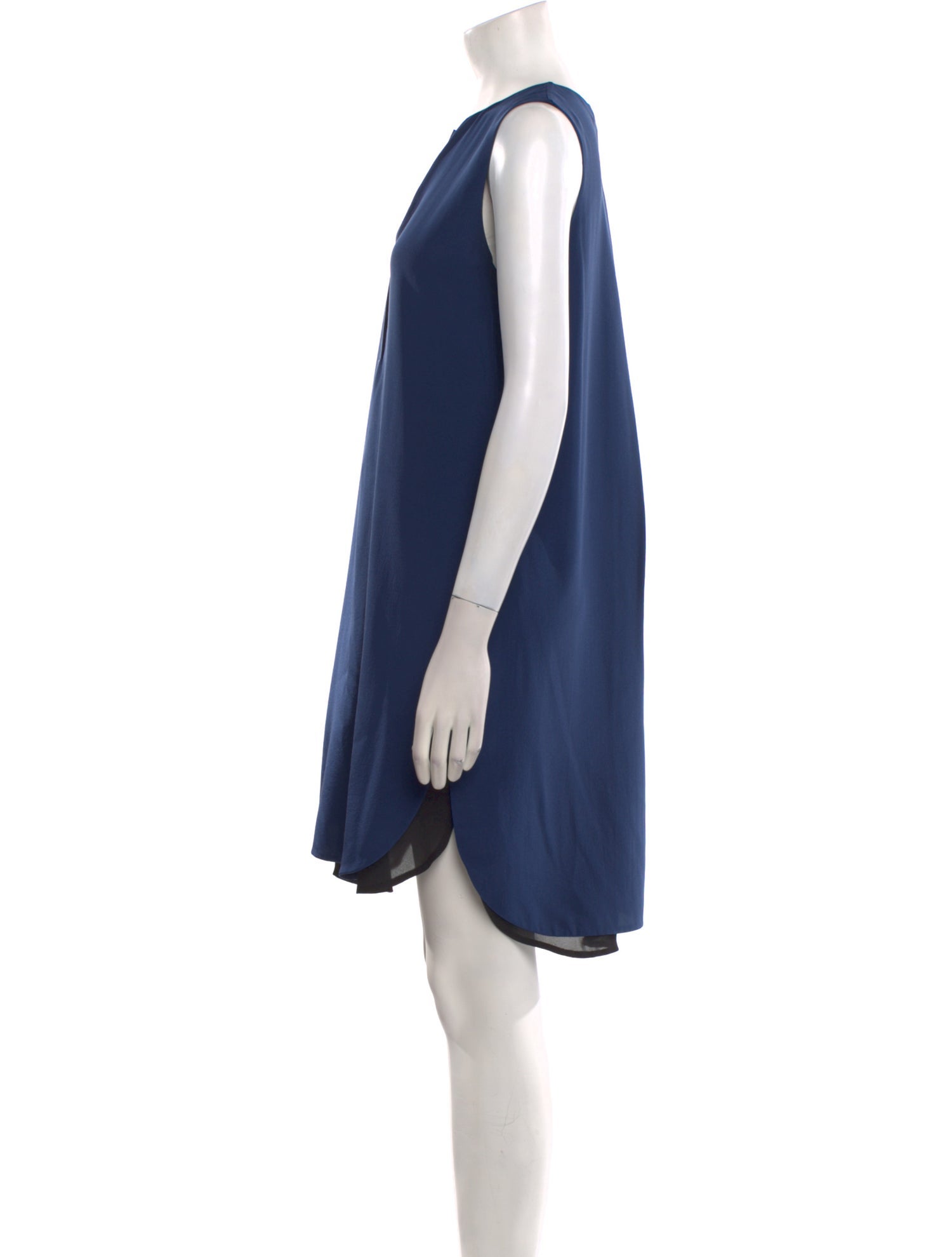 Vince V-Neck Knee-Length Dress