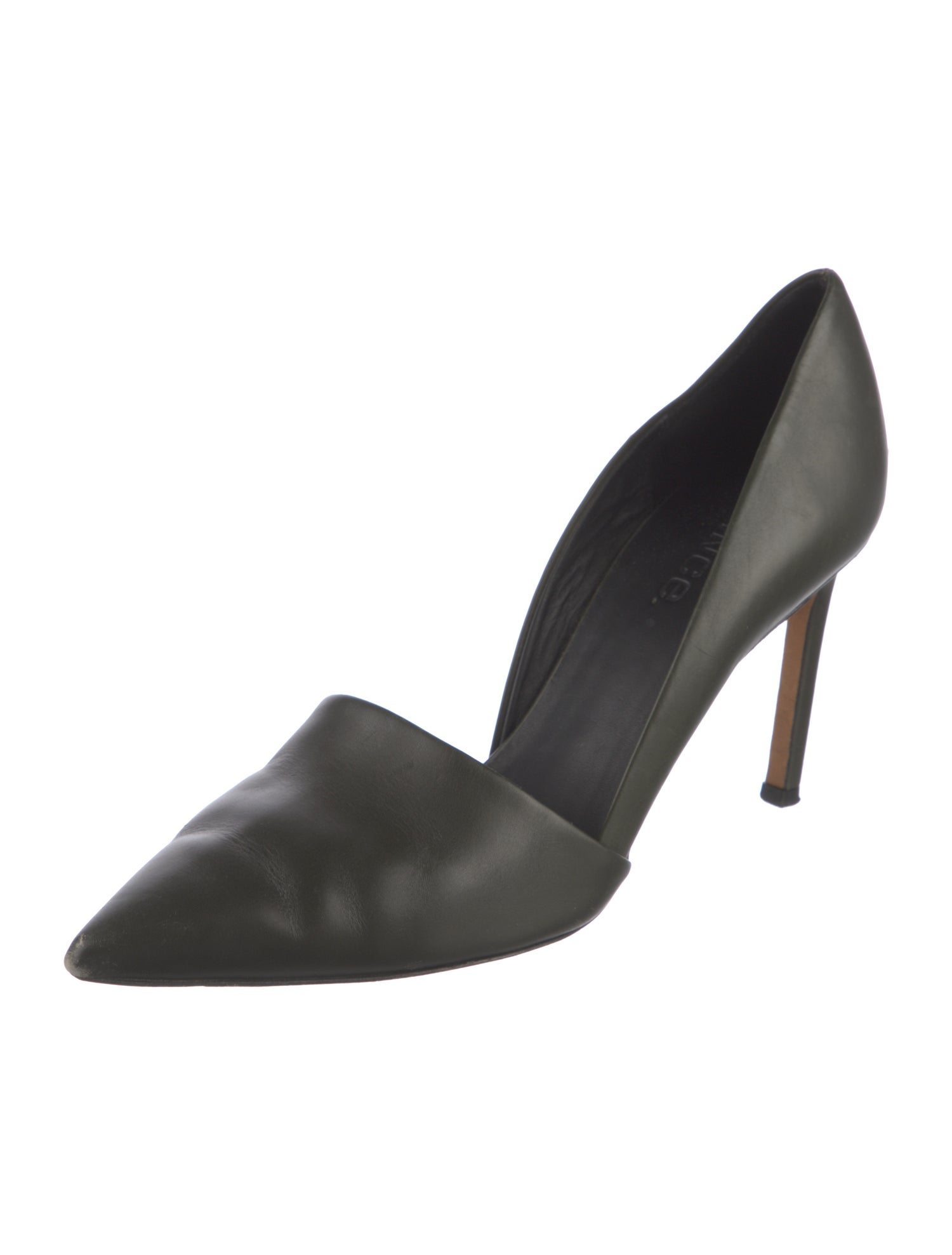 Vince Leather Cutout Accent D'Orsay Pumps