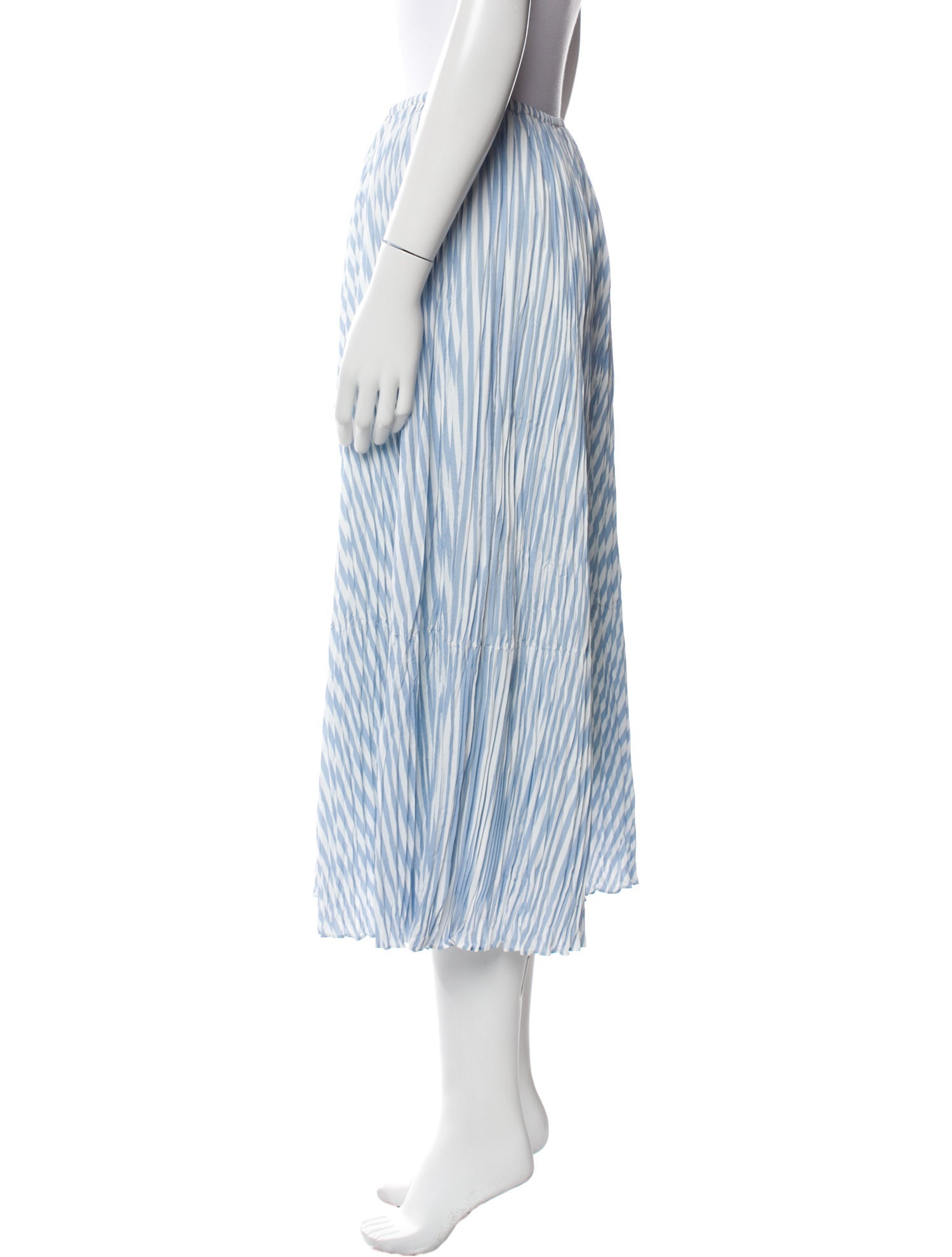 Vince Striped Midi Length Skirt