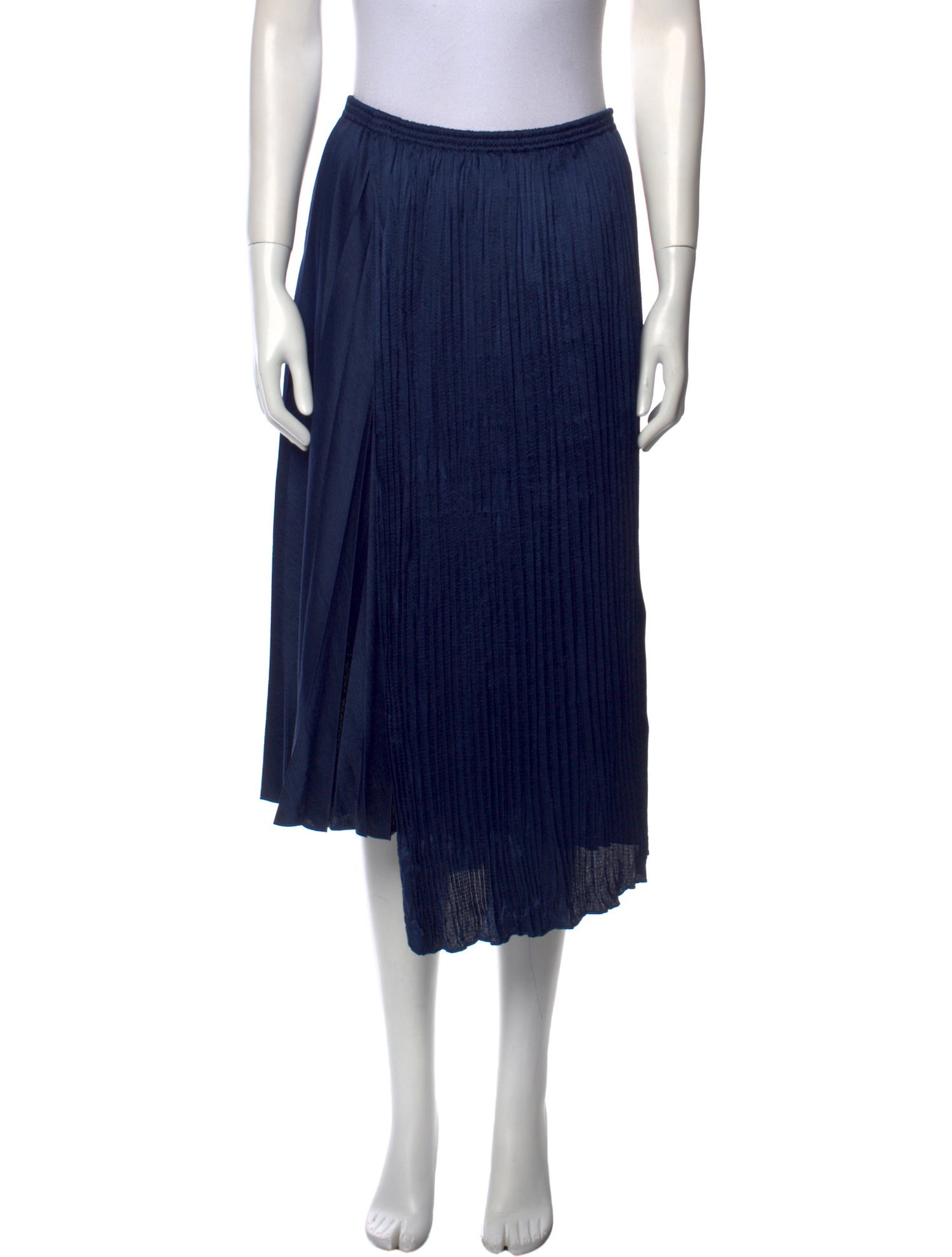 Vince Pleated Accents Midi Length Skirt