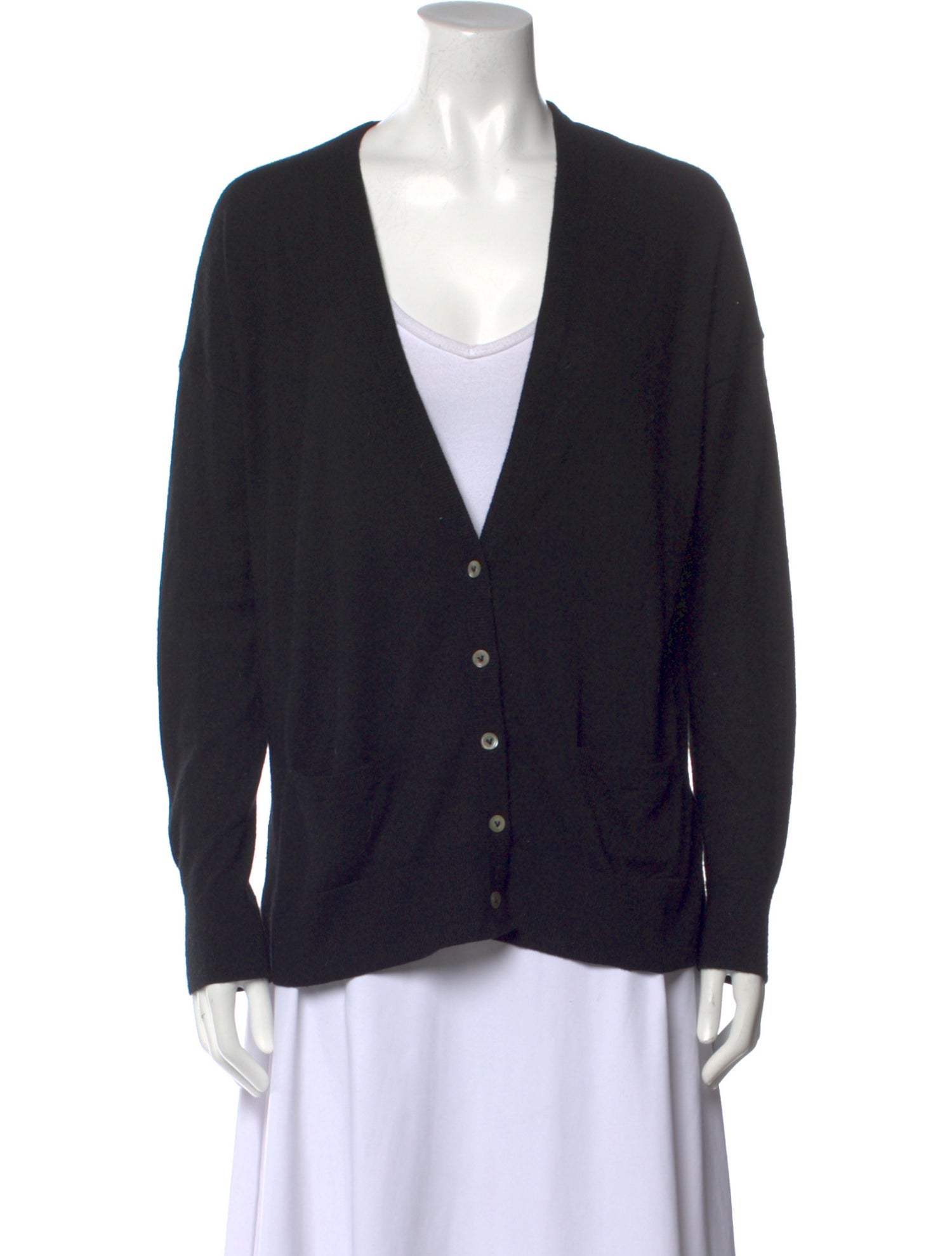 Vince Cashmere Plunge Neckline Sweater