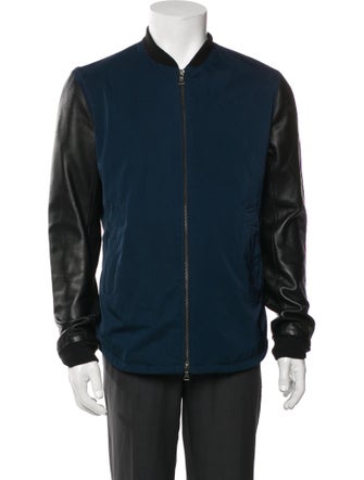 Vince Colorblock Pattern Bomber Jacket