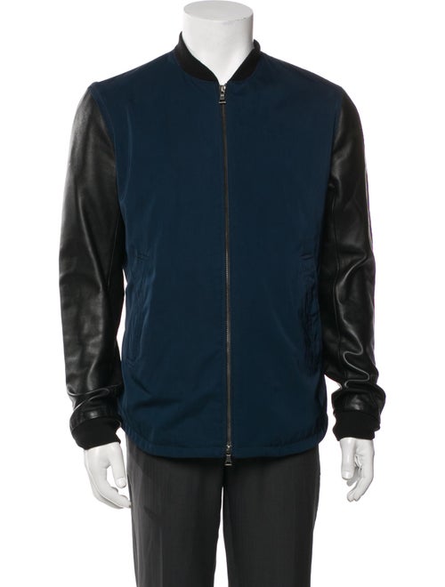 Vince Colorblock Pattern Bomber Jacket