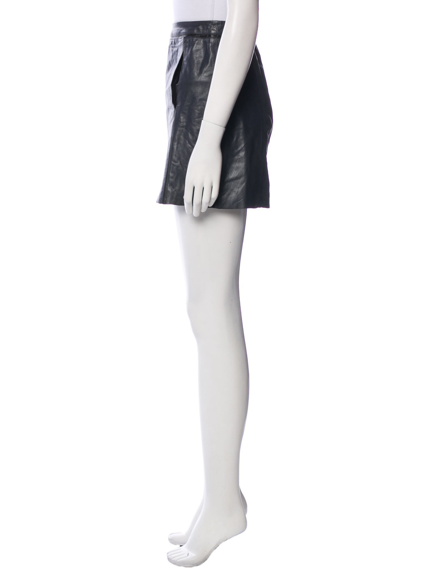 Vince Leather Mini Skirt