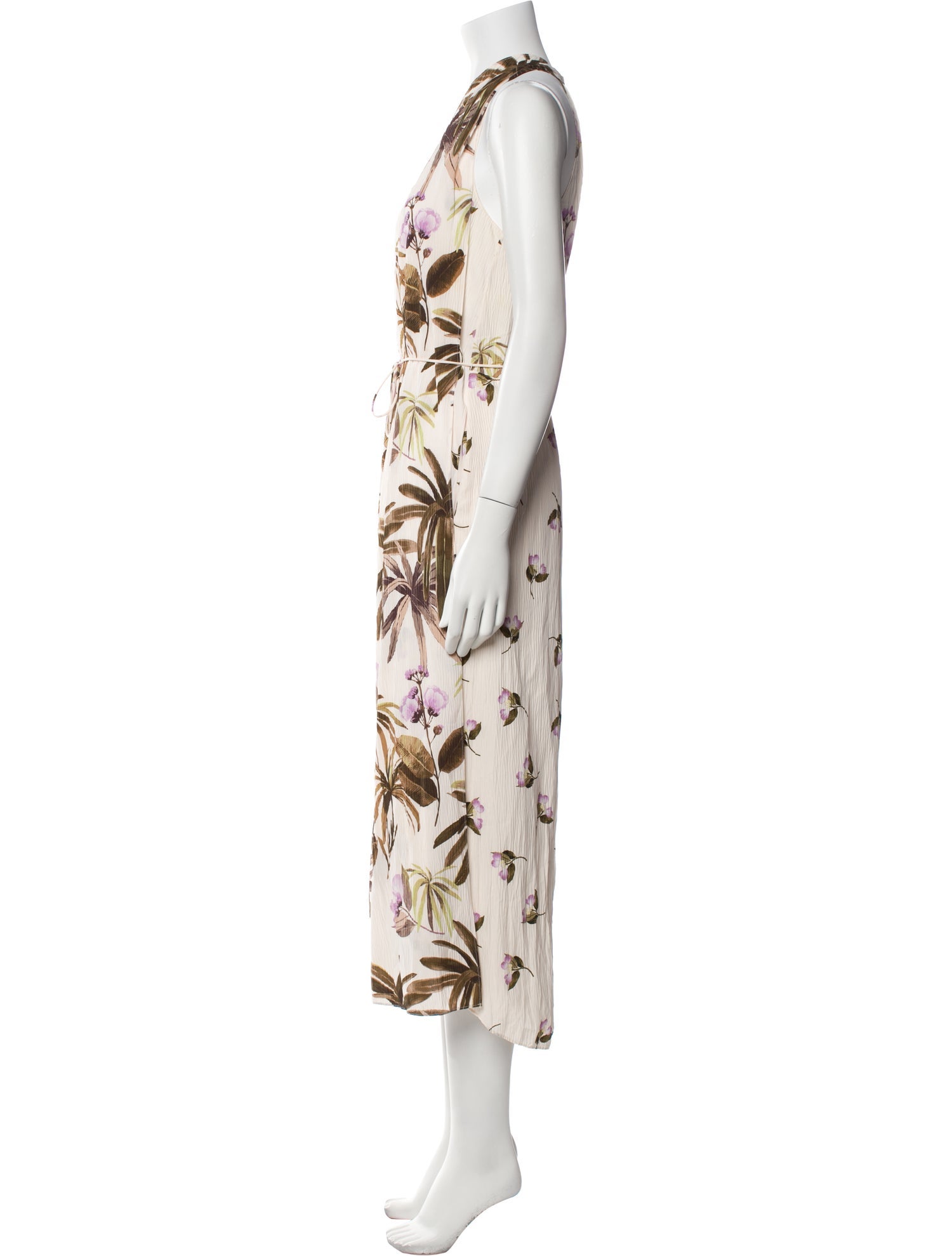 Vince Floral Print Long Dress