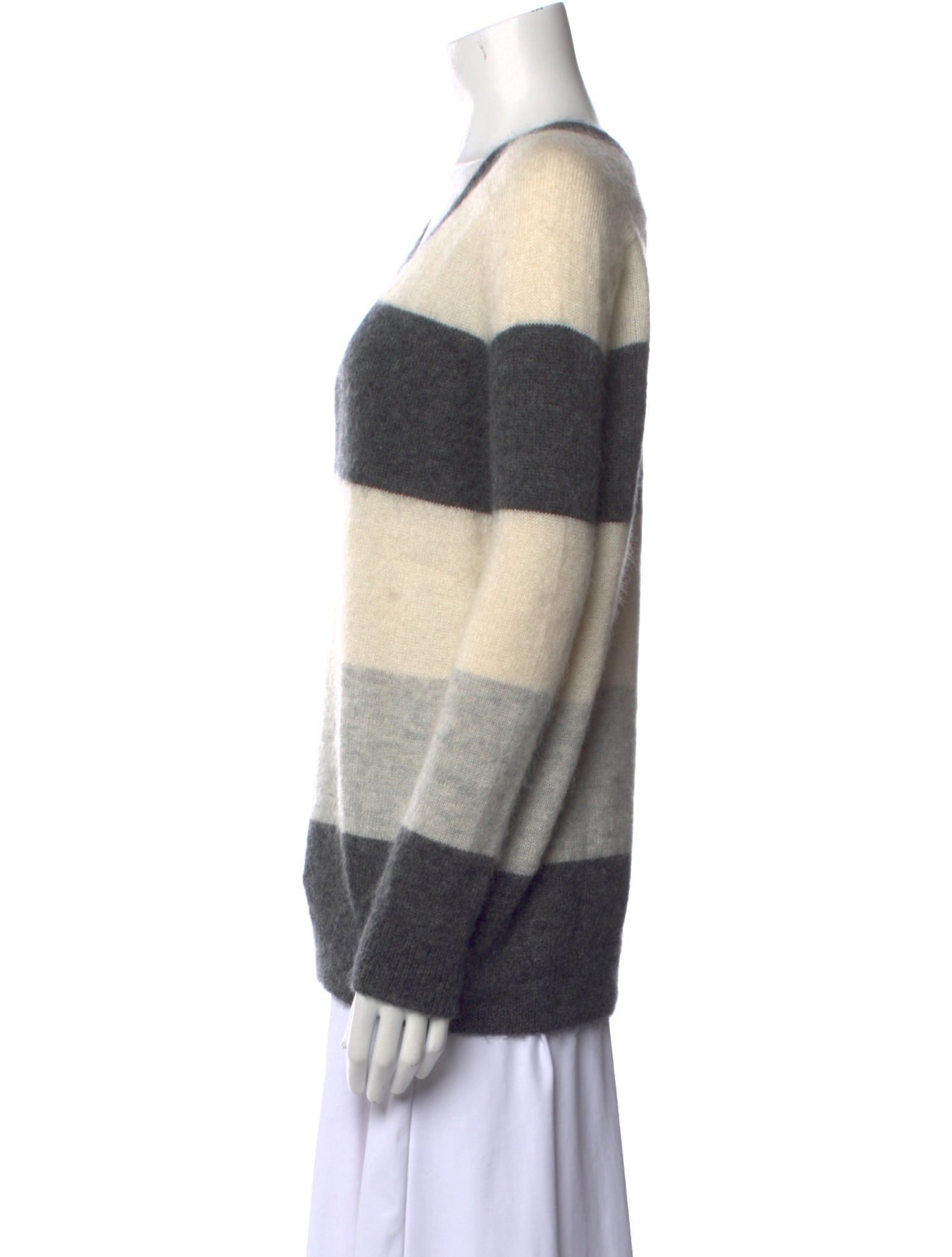 Vince Striped V-Neck Sweater