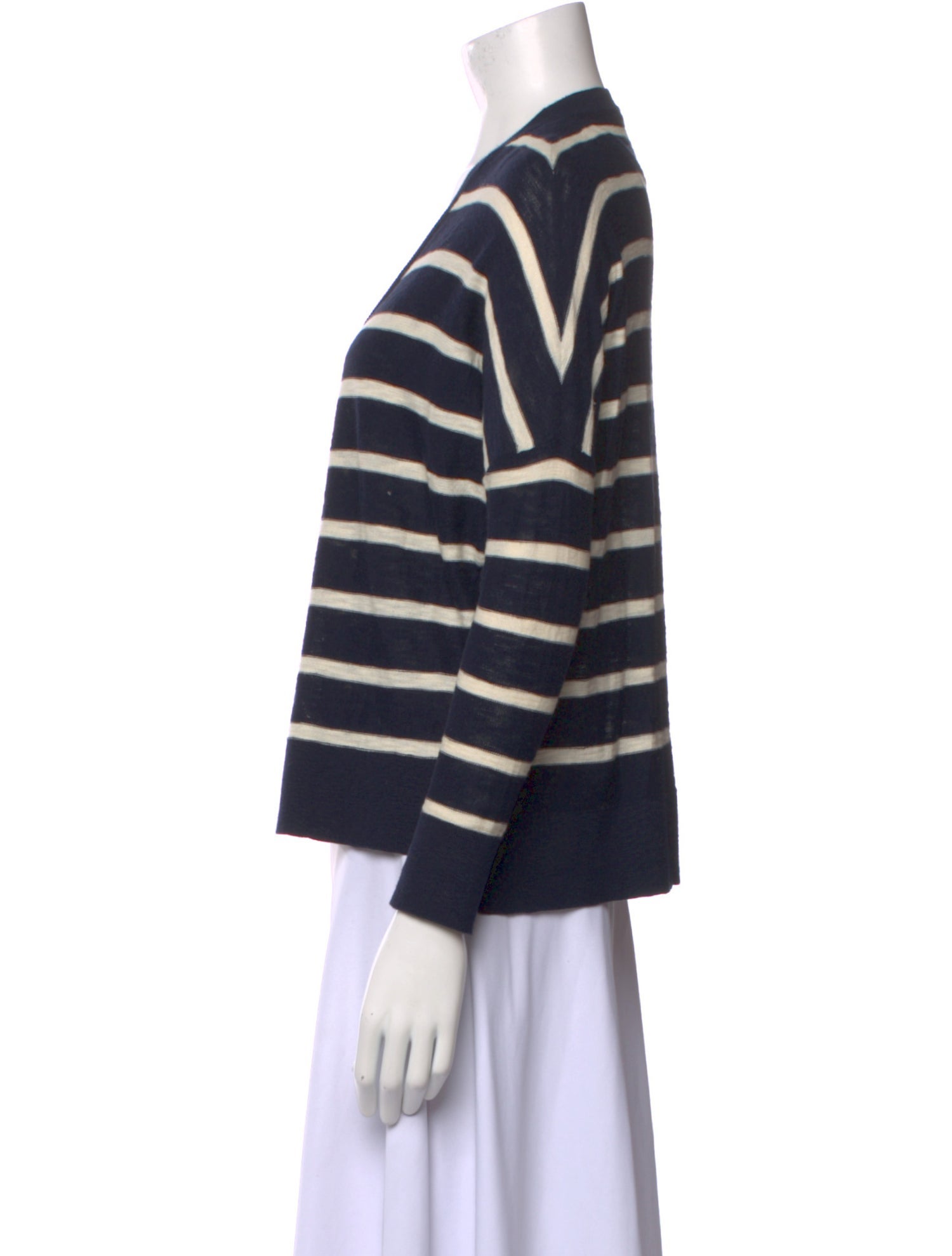 Vince Striped V-Neck Sweater