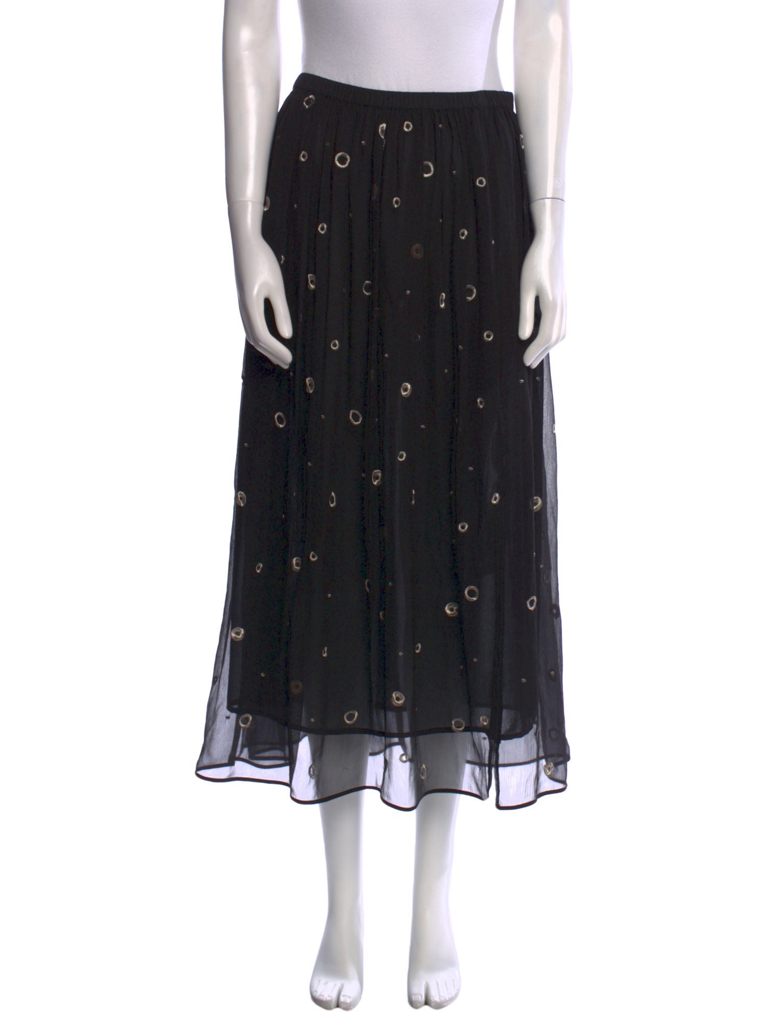 Vince Silk Midi Length Skirt