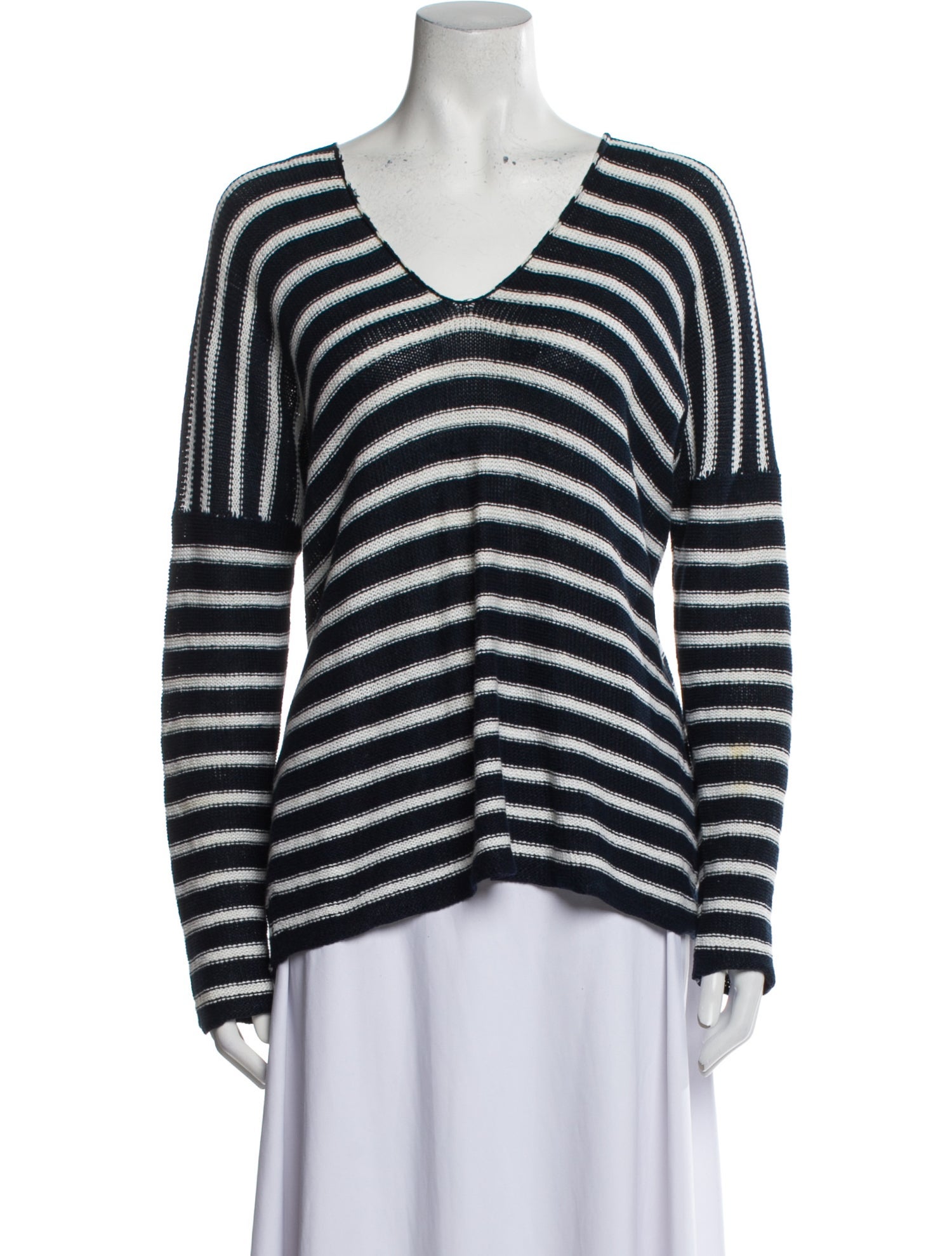 Vince Linen Striped Sweater