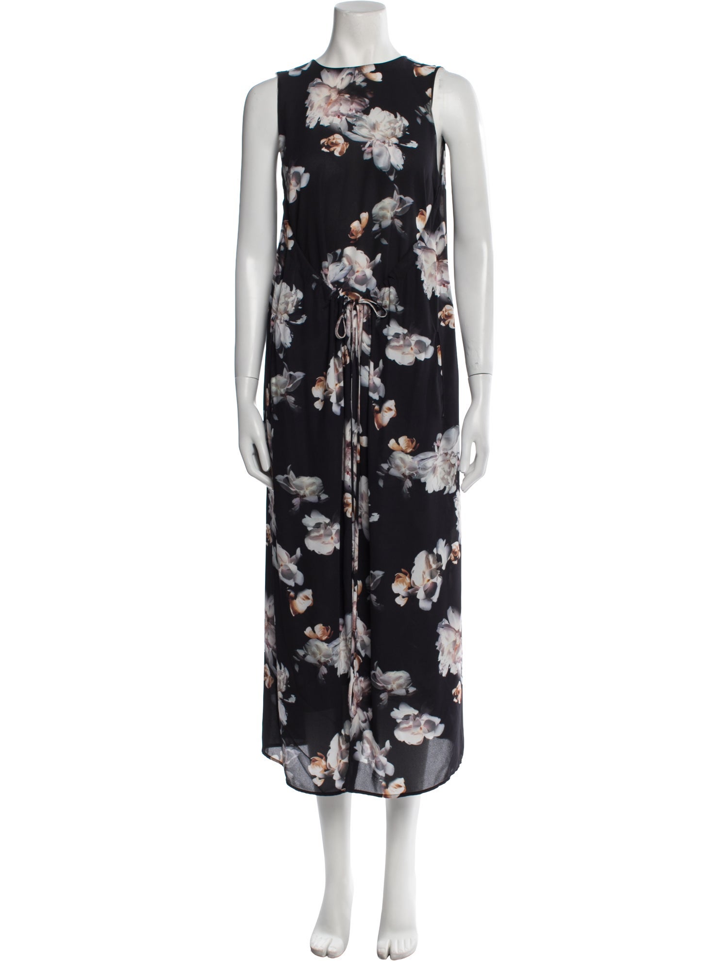 Vince Floral Print Long Dress