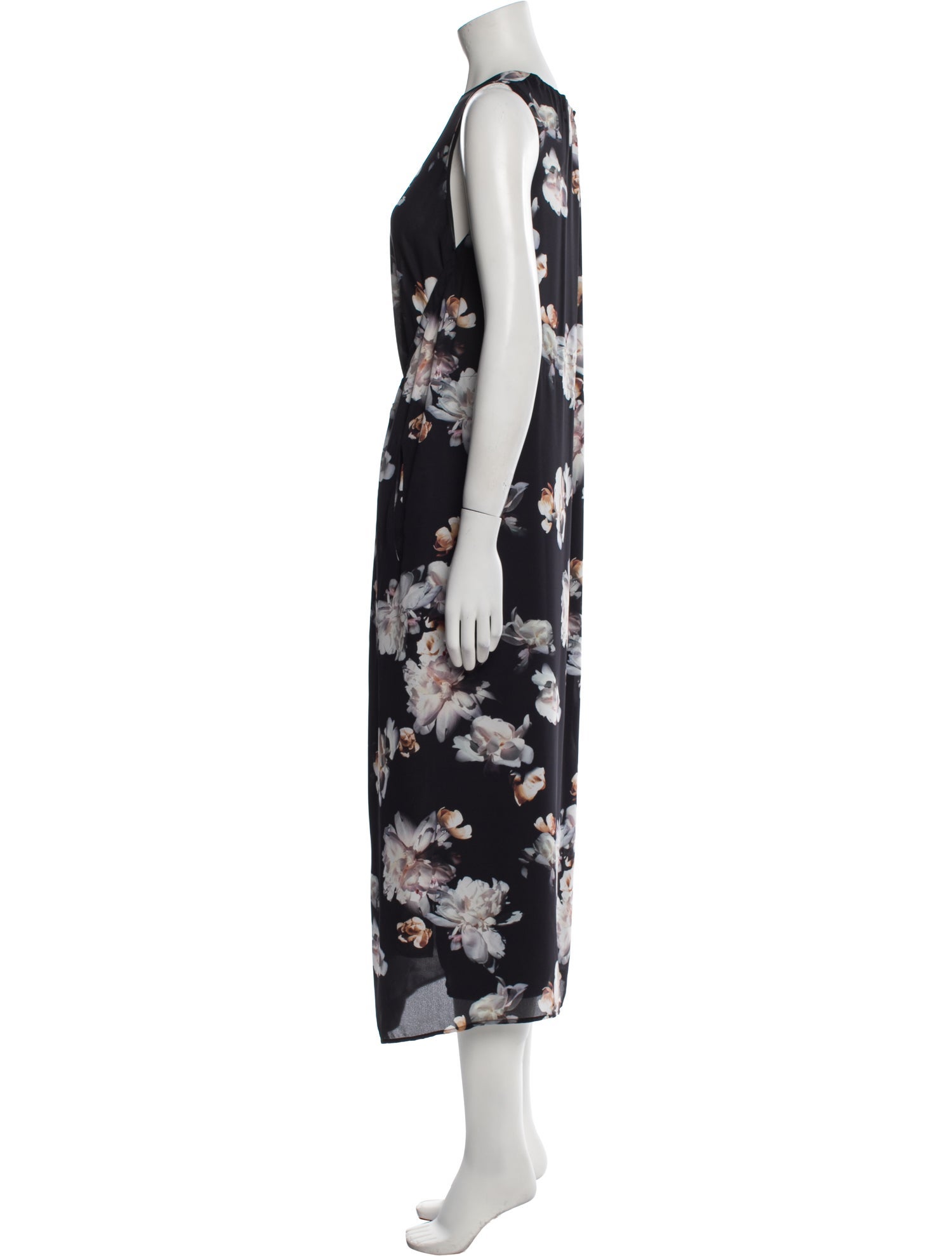 Vince Floral Print Long Dress