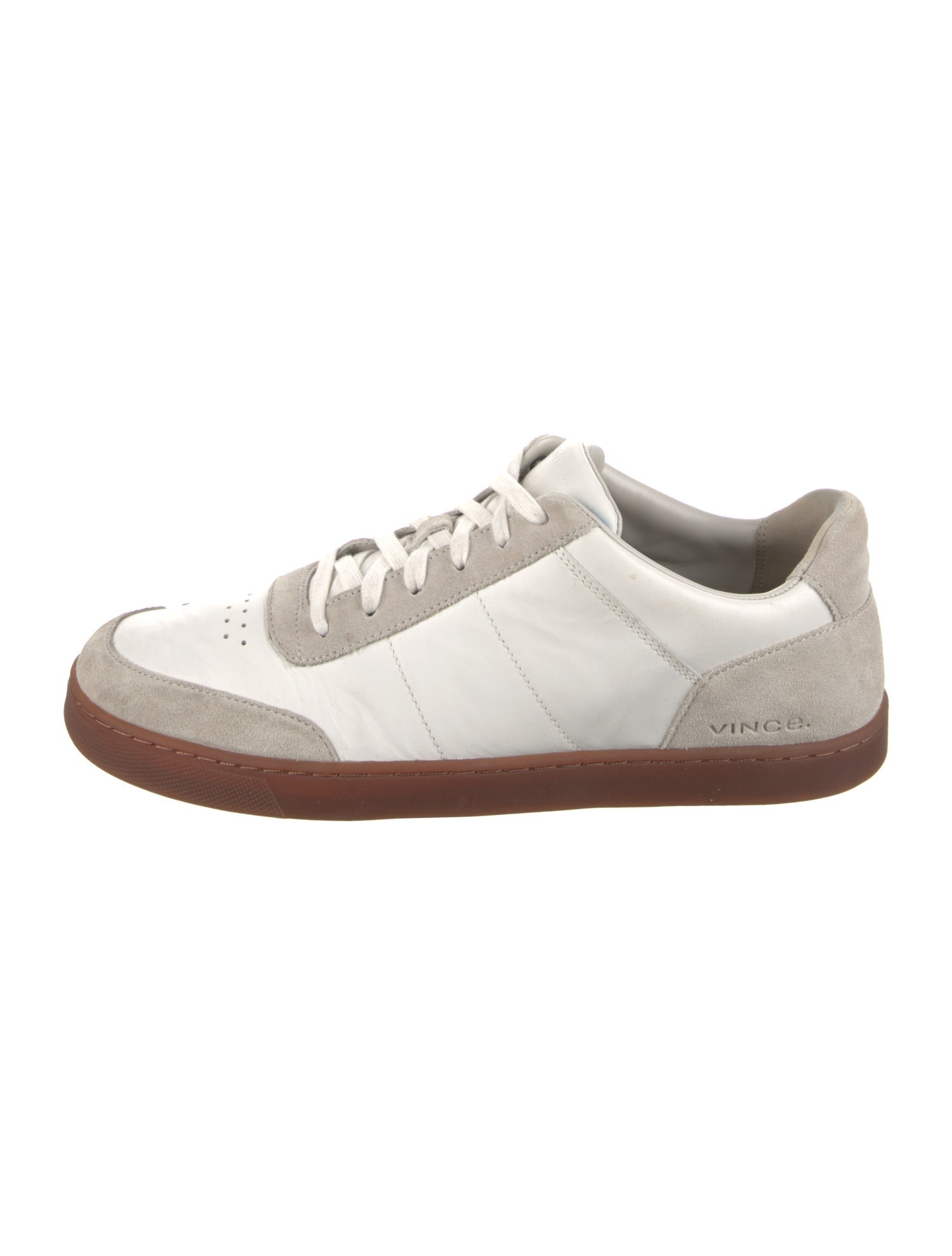 Vince Leather Colorblock Pattern Sneakers