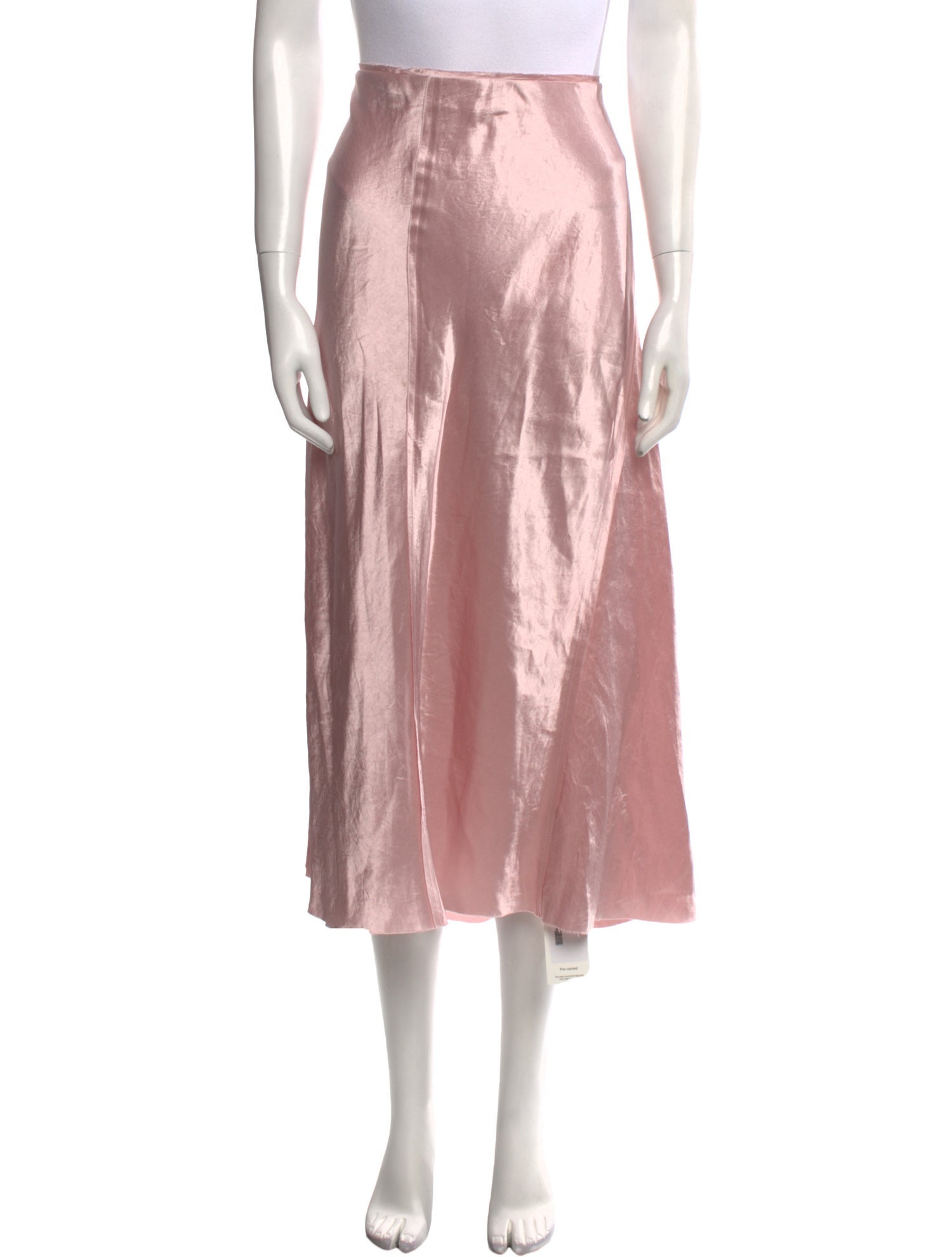 Vince Raw-Edge Trim Midi Length Skirt