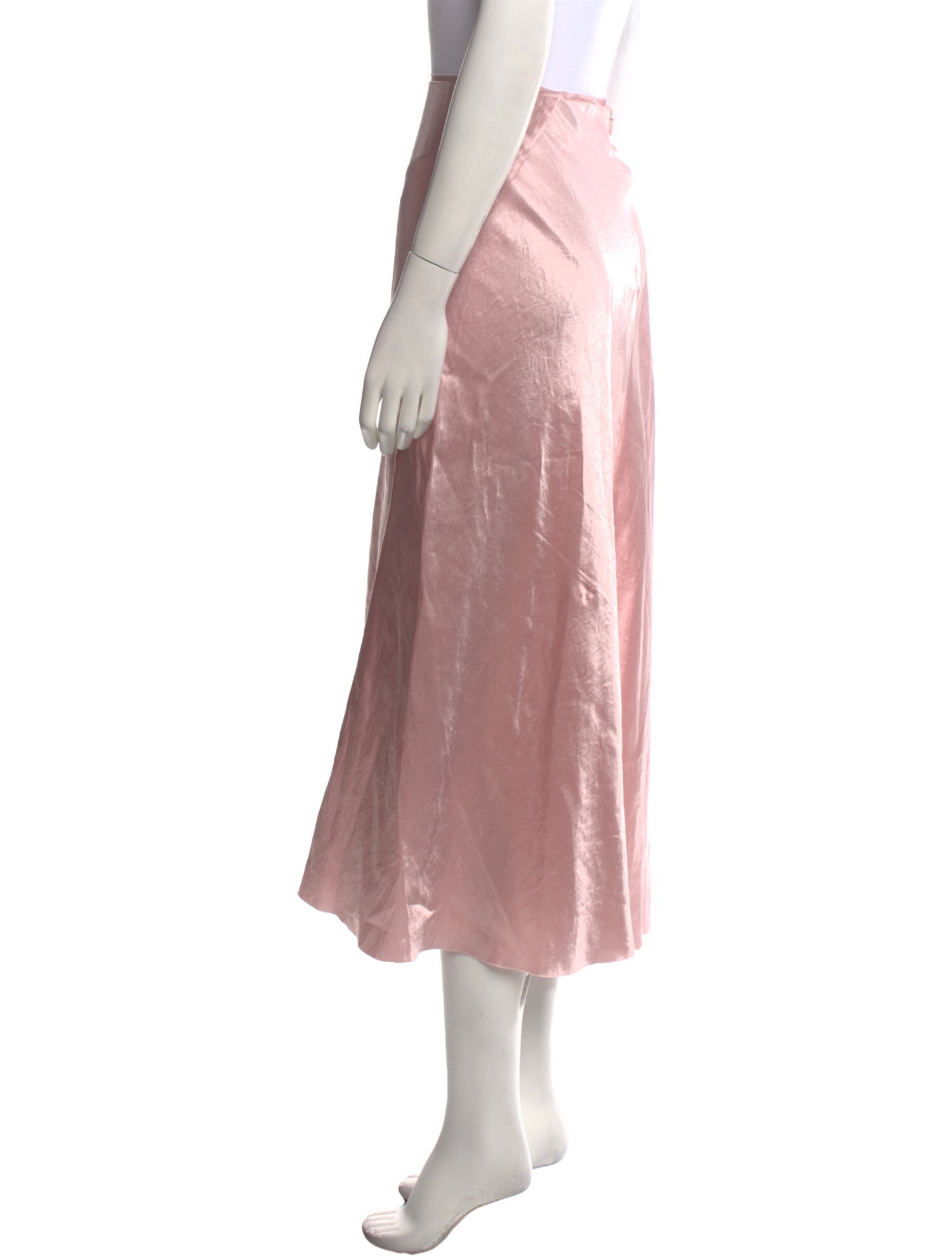 Vince Raw-Edge Trim Midi Length Skirt