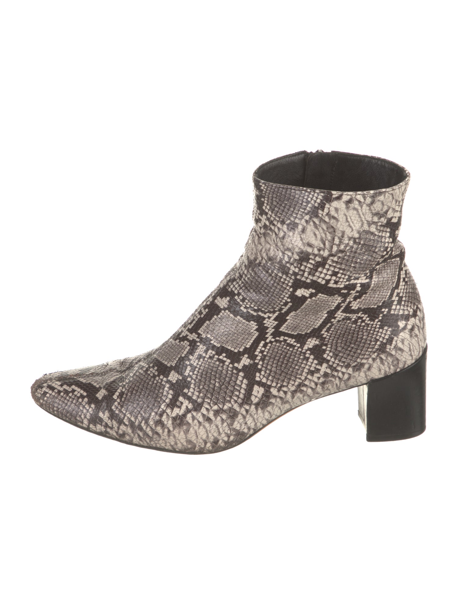 Vince Leather Animal Print Sock Boots