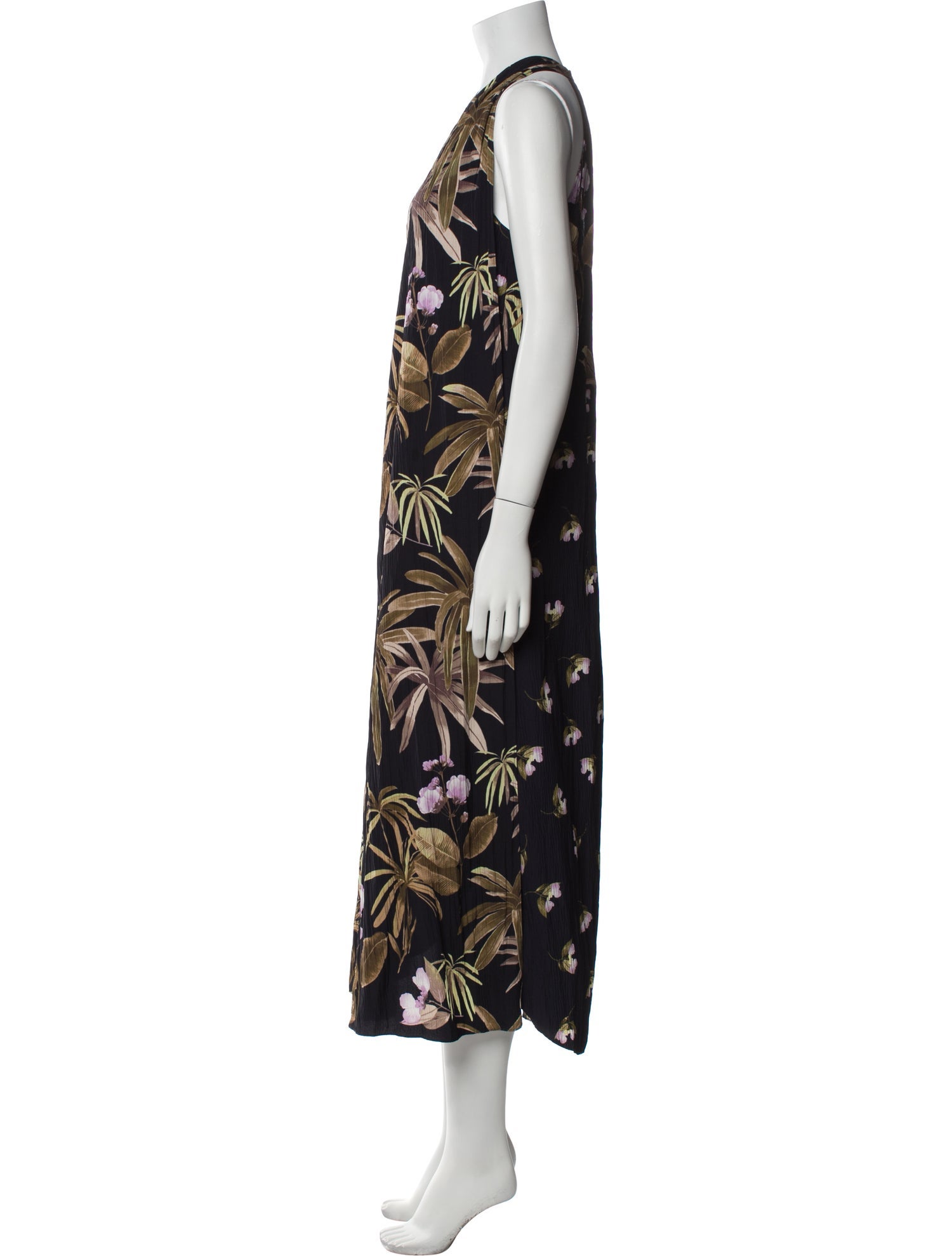 Vince Floral Print Long Dress