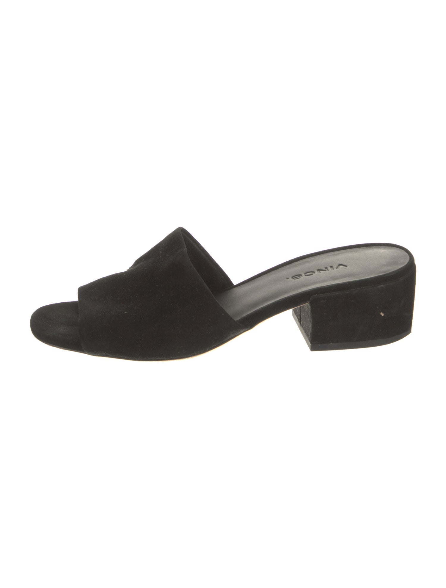 Vince Suede Leather Trim Embellishment Slides