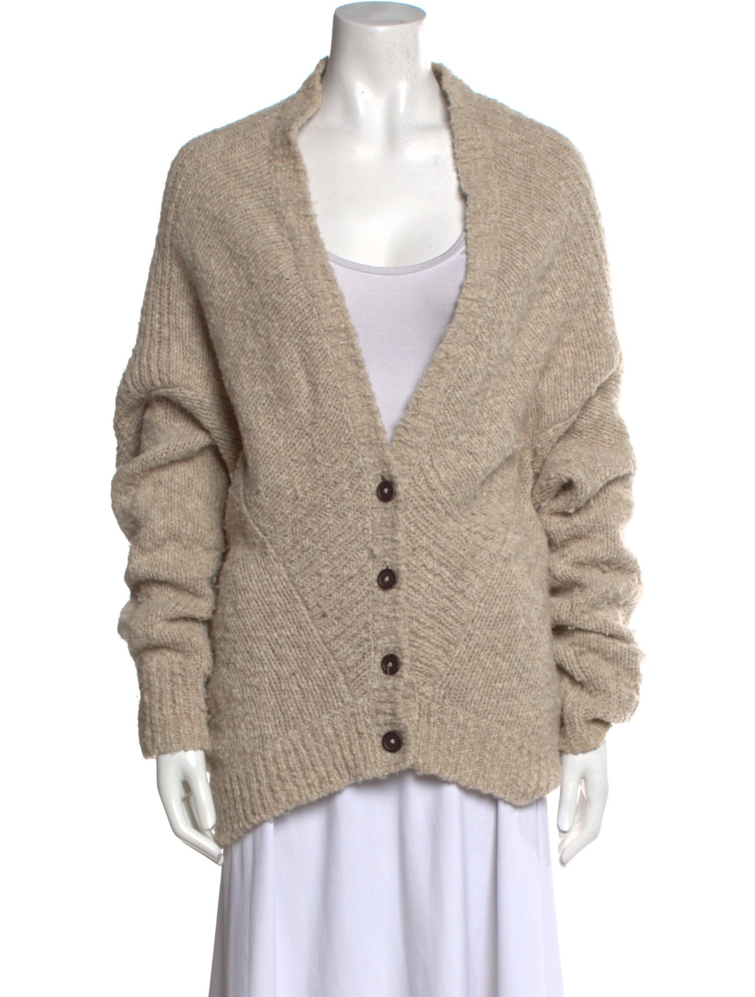 Vince Merino Wool Plunge Neckline Sweater