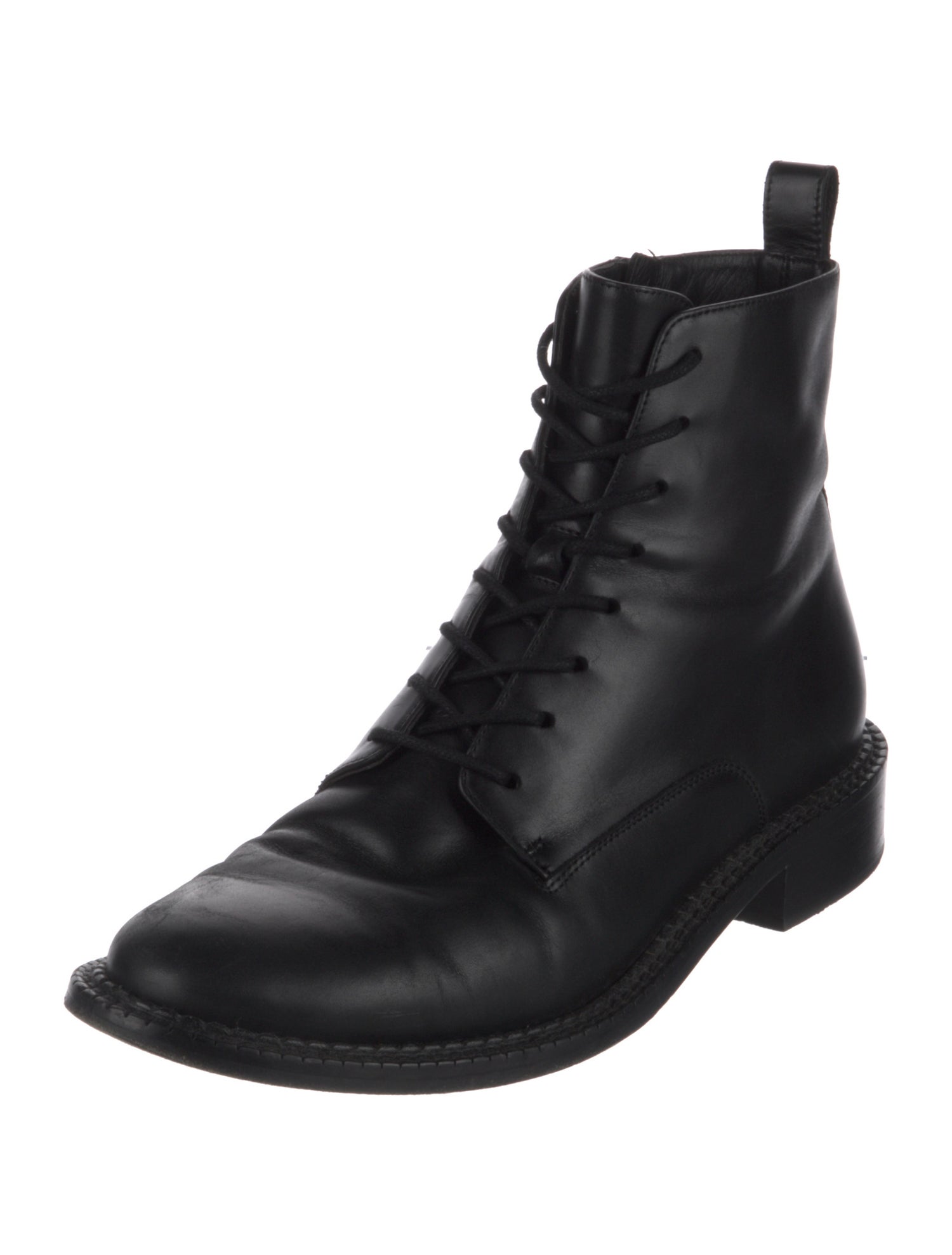 Vince Leather Combat Boots