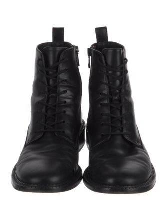 Vince Leather Combat Boots