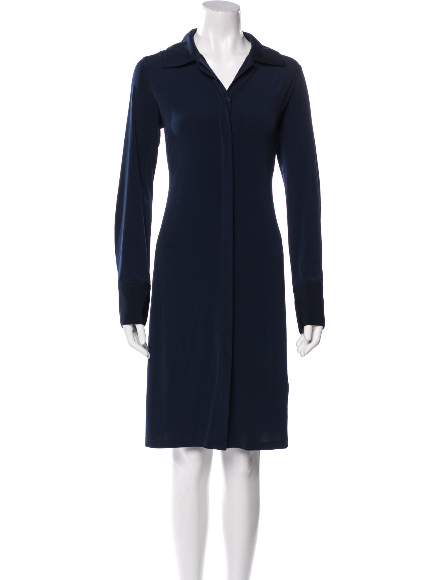 Vince V-Neck Knee-Length Dress