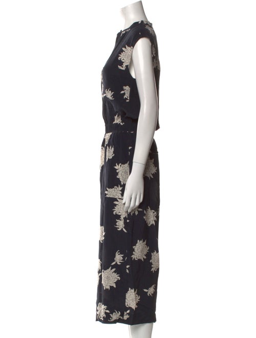 Vince Silk Floral Print Jumpsuit